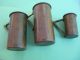 Antique Tin Lined Measured Cup Set (1 Cup,  3/4 Cup,  1/4 Cup) Metalware photo 2