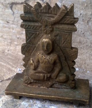 Antique Brass Statue Jain God Mahavir Swami. . .  100% Authentic photo