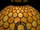 Antique Leaded Glass Mosaic Fish Scale&basket Hanging Lamp Light Fixture Shade Lamps photo 1