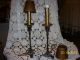 Antique Shaded Candlestick Metal Pull Chain Lamps Lamps photo 11