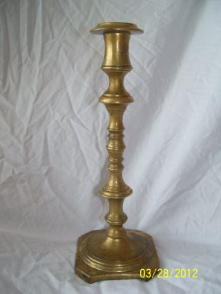 Sternau & Co.  Antique Brass Candlestick 1890 ' S 9 7/8 Tall photo