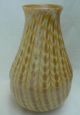 Gold Calcite Aurene Favrile Iridescent Zipper Pattern Cased Art Glass Vase Vases photo 2