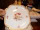 4 Vintage Squarish Plates Bayreuth? Roses /gold Plates & Chargers photo 1