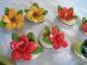 Vintage 1940 ' S Assorted Porcelain Flowers Place Card Holders ~ Sri Lanka ~ 12 Pc Other photo 3