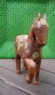 Antique Wood,  Brass And Copper Trojan Style Horse Figurine Statue Metalware photo 2