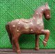 Antique Wood,  Brass And Copper Trojan Style Horse Figurine Statue Metalware photo 3