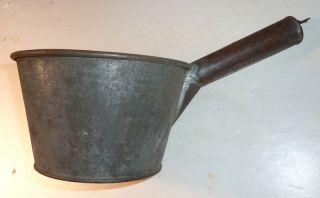 Large Tin Dipper With Handle,  Antique photo