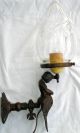 Antique 19th Century Louis Xv - Style Bronze Cherub Converted Gas Lamp Lamps photo 11