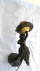 Antique 19th Century Louis Xv - Style Bronze Cherub Converted Gas Lamp Lamps photo 7