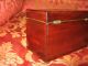 1800s Antique Fabulous Double Shell Mahogany Leaf Inlaid Inlay Tea Caddy Nr Boxes photo 4