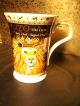 Vintage Coffee Cup Fine China Dunoon Ruth Beck Leo Lion Astrology Sun Flower Metalware photo 1