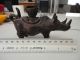 Vtg Rhinoceros Candle Holder - Bronze? Metalware photo 8