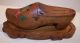 Wonderful Antique Folk Art Wooden Puss In Boots Shoe Bank ~excellent~ Boxes photo 1
