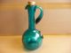Antique Hand Blown Blue Art Glass Decanter With Ice Chamber ~ Decanters photo 1