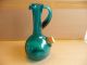 Antique Hand Blown Blue Art Glass Decanter With Ice Chamber ~ Decanters photo 3
