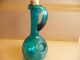 Antique Hand Blown Blue Art Glass Decanter With Ice Chamber ~ Decanters photo 4