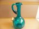 Antique Hand Blown Blue Art Glass Decanter With Ice Chamber ~ Decanters photo 6
