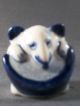 New Gzhell Russian Blue & White Porcelain Mouse Figurine Figurines photo 1
