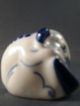 New Gzhell Russian Blue & White Porcelain Mouse Figurine Figurines photo 3