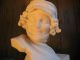 Italian Hand Carved Alabaster Young Lady Signed By Artist Other photo 1