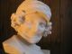 Italian Hand Carved Alabaster Young Lady Signed By Artist Other photo 2