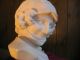 Italian Hand Carved Alabaster Young Lady Signed By Artist Other photo 3