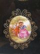 Antique Miniature Painting On Porcelain (one Of Pare) Figurines photo 1