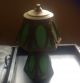 Early 1900 ' S Arts And Crafts Slag Glass Antique Lamp With Two Lights. Lamps photo 5