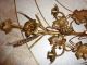 Antique Italian Heavy Gilt Brass 5 Candle Sconce Lilies,  Wheat,  Leaves Mint Cond Metalware photo 1