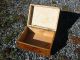 Antique Burl Wood Document Jewelry Cigar Box Boxes photo 5