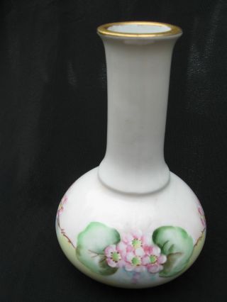 Small Antique Porcelain Vase - Hand Painted And Signed - Austria photo