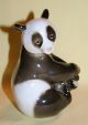 Vintage Lomonosov Russia Porcelain Ceramic Pottery Gorgeous Panda Bear Figurine Figurines photo 1