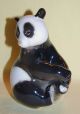 Vintage Lomonosov Russia Porcelain Ceramic Pottery Gorgeous Panda Bear Figurine Figurines photo 2