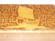 Folk Art Inlaid California Redwood & Tamarac Wooden Box W/ship Boxes photo 1