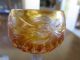 6 Crystal Cordials Cut To Clear Amber Fabulous Diamond Cut & Iris Flower Germany Stemware photo 2