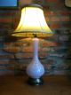 Vintage Antique Midcentury Mod Murano Art Glass Brass Lamp Pink W/ Shade Nr Lamps photo 1
