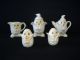 Porcelain Salt Pepper Sugar Creamer Tea Pot Ceramic Pottery Corn Salt & Pepper Shakers photo 1