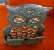 Vintage 3 Owl Letter Holder In Cast Iron Wall Mount Great Copper Patina Japan Metalware photo 1