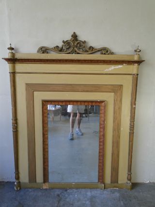 Antique Italian Painted Venetian Mirror photo