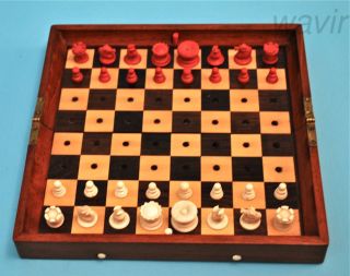 Antique Victorian Jaques Patented In Statu Quo Chess Set photo