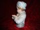 Antique Victorian French German Bisque Bust Little Boy Blue Figurine Piano Baby Figurines photo 3