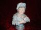 Antique Victorian French German Bisque Bust Little Boy Blue Figurine Piano Baby Figurines photo 5