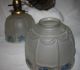 Antique Matched Pair Hand Painted Signed Shades Lamps photo 1