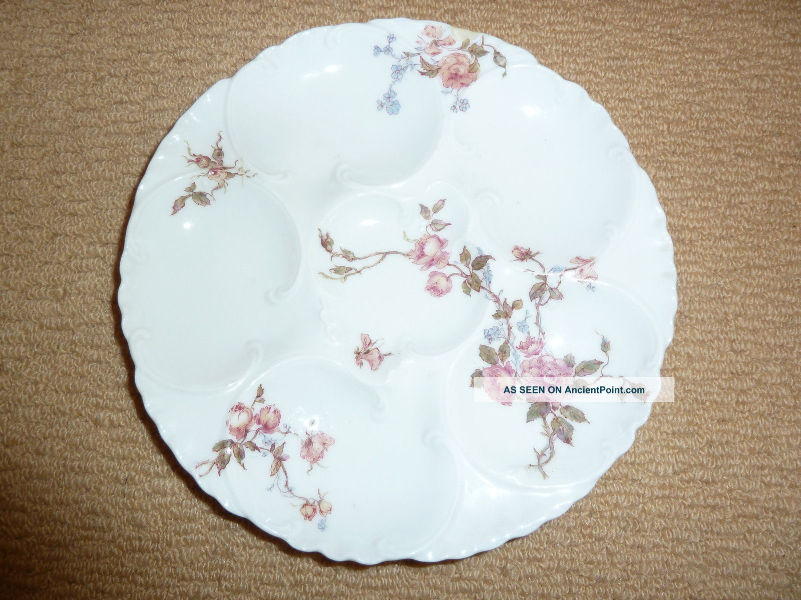 Antique Haviland & Co.  Limoge Porcelain 5 Well Oyster Plate Plates & Chargers photo