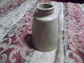 19th C Saltglaze Cylindrical Pottery 6 3/4 