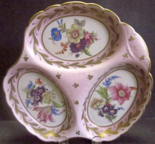 Vintage Rare 1920 ' S - 30 ' S Birks Limoges Porcelain Divided 3 Lobed Pickle Dish photo