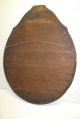 Handsome Antique Carved Crown Wood Back Beveled Oak Mirror Mirrors photo 2