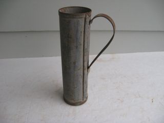 Antique Vintage Galvanized Steel Pitcher? Candle Holder? Repurpose It Barn Find photo