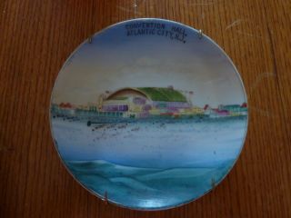 Vintage Atlantic City Souvenir Plate/convention Hall/hand Painted Japan photo