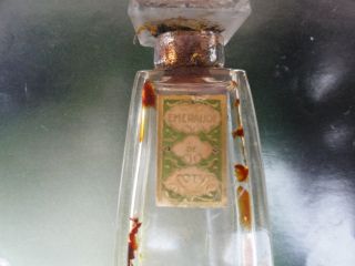 Antique Emeraude De Coty Perfume Lalique Bottle photo